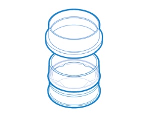 Одноразовая ячейка (контейнер) Horiba 3200847450 с рамкой, 48шт.
